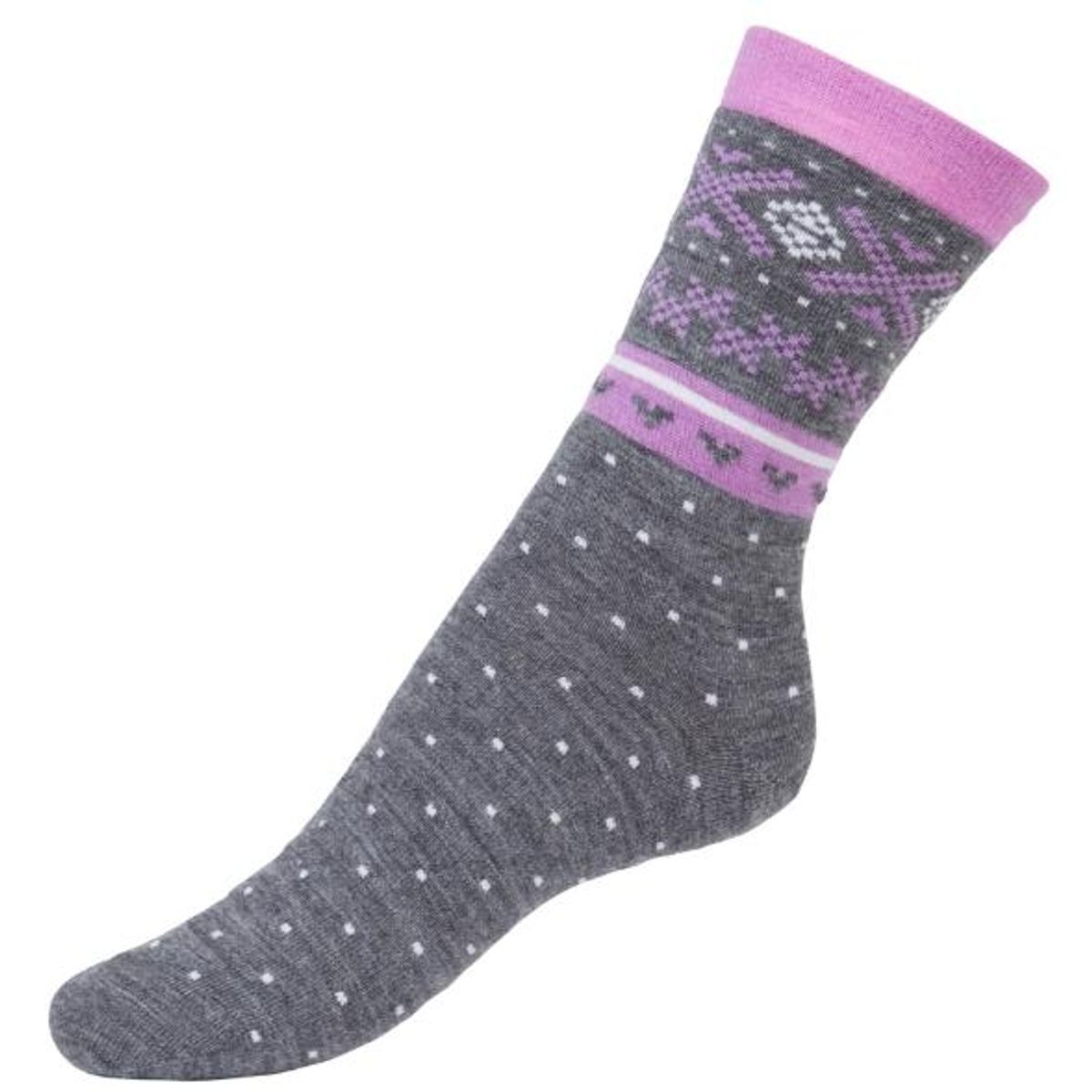 Tynne ullsokker med mønster 